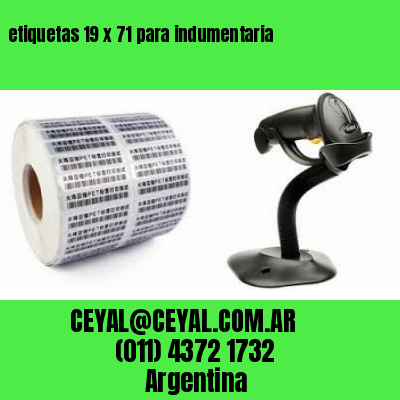 etiquetas 19 x 71 para indumentaria