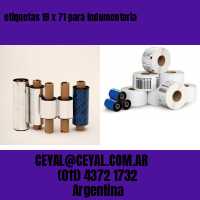 etiquetas 19 x 71 para indumentaria