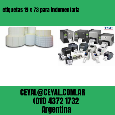 etiquetas 19 x 73 para indumentaria