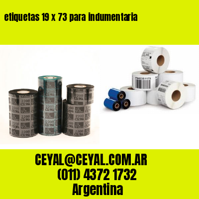 etiquetas 19 x 73 para indumentaria