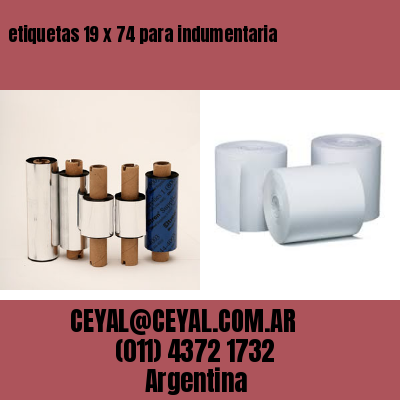 etiquetas 19 x 74 para indumentaria
