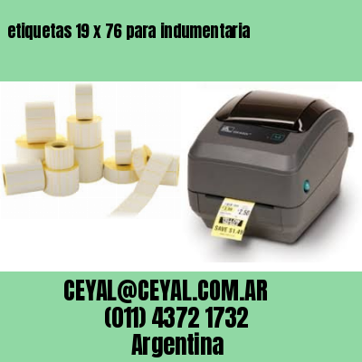 etiquetas 19 x 76 para indumentaria