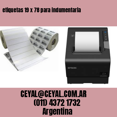 etiquetas 19 x 78 para indumentaria
