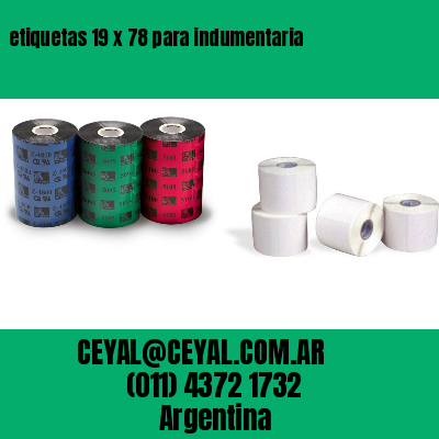 etiquetas 19 x 78 para indumentaria
