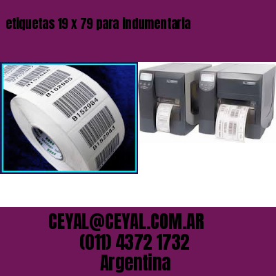 etiquetas 19 x 79 para indumentaria