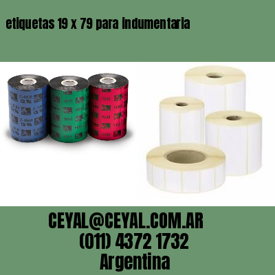 etiquetas 19 x 79 para indumentaria