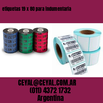 etiquetas 19 x 80 para indumentaria