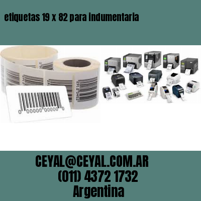 etiquetas 19 x 82 para indumentaria