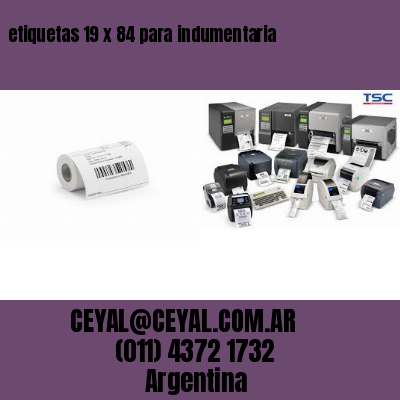 etiquetas 19 x 84 para indumentaria