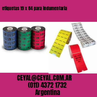etiquetas 19 x 84 para indumentaria