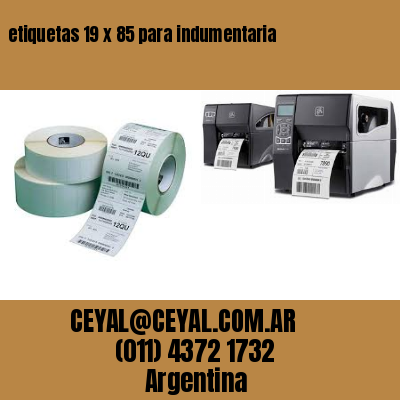 etiquetas 19 x 85 para indumentaria