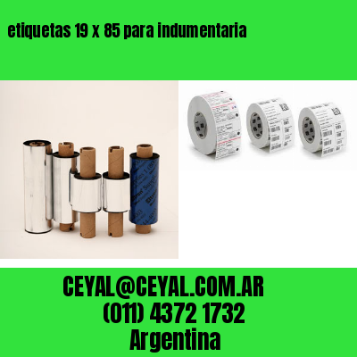 etiquetas 19 x 85 para indumentaria