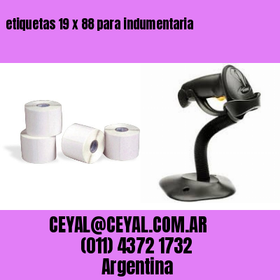 etiquetas 19 x 88 para indumentaria