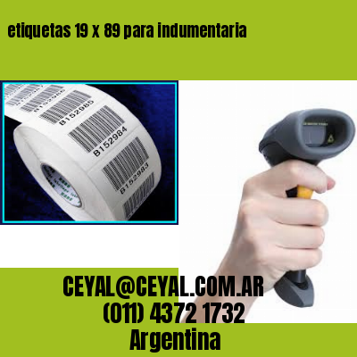 etiquetas 19 x 89 para indumentaria