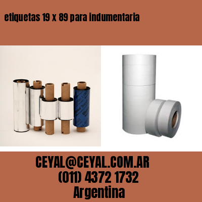 etiquetas 19 x 89 para indumentaria