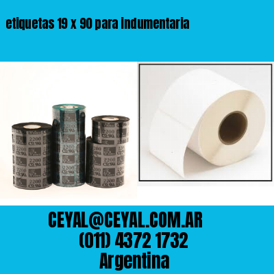 etiquetas 19 x 90 para indumentaria