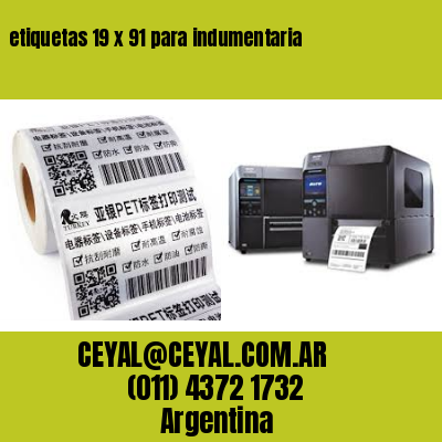 etiquetas 19 x 91 para indumentaria