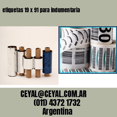 etiquetas 19 x 91 para indumentaria