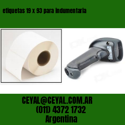 etiquetas 19 x 93 para indumentaria
