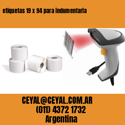 etiquetas 19 x 94 para indumentaria