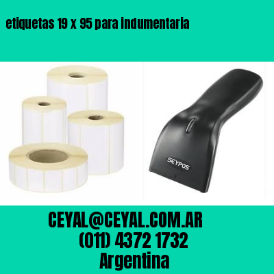 etiquetas 19 x 95 para indumentaria