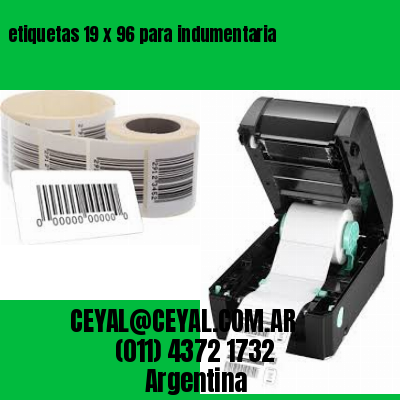 etiquetas 19 x 96 para indumentaria