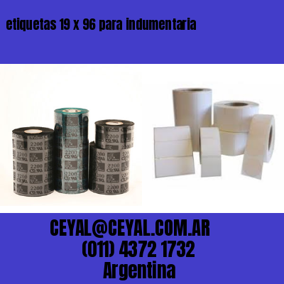 etiquetas 19 x 96 para indumentaria