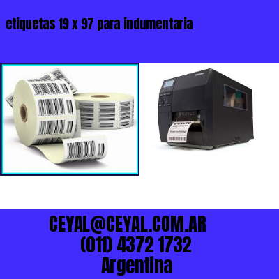 etiquetas 19 x 97 para indumentaria