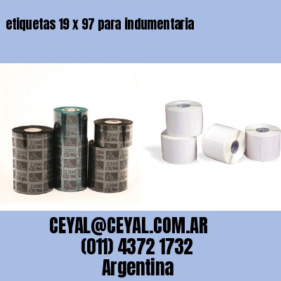 etiquetas 19 x 97 para indumentaria