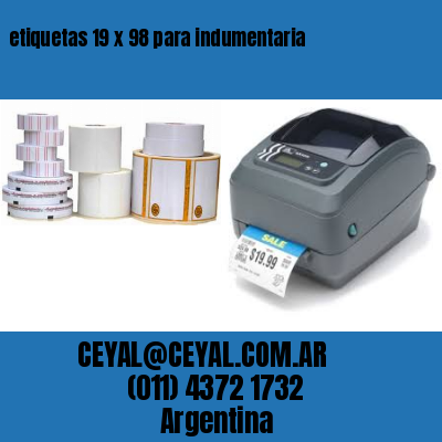 etiquetas 19 x 98 para indumentaria