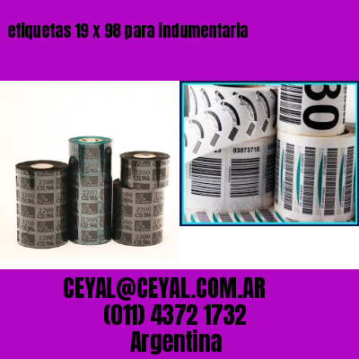 etiquetas 19 x 98 para indumentaria