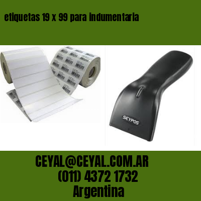 etiquetas 19 x 99 para indumentaria