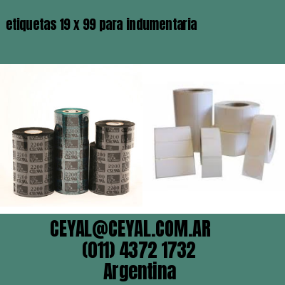 etiquetas 19 x 99 para indumentaria