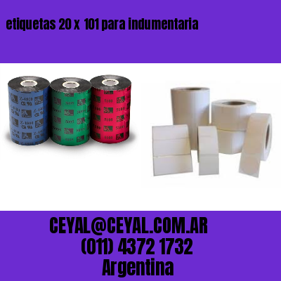 etiquetas 20 x 101 para indumentaria