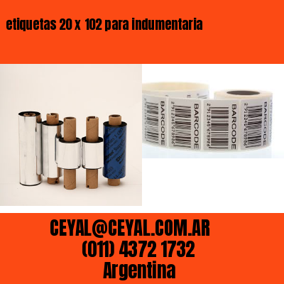 etiquetas 20 x 102 para indumentaria