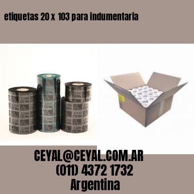 etiquetas 20 x 103 para indumentaria
