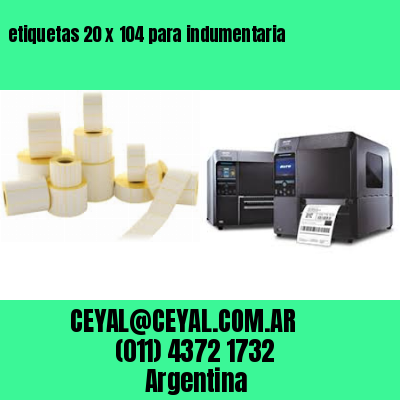 etiquetas 20 x 104 para indumentaria