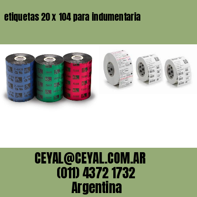 etiquetas 20 x 104 para indumentaria