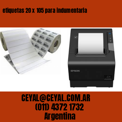 etiquetas 20 x 105 para indumentaria