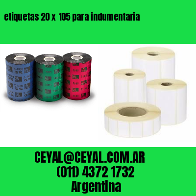 etiquetas 20 x 105 para indumentaria