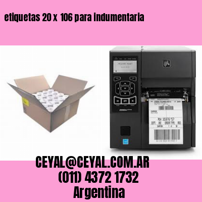 etiquetas 20 x 106 para indumentaria