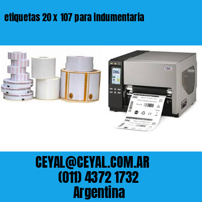 etiquetas 20 x 107 para indumentaria