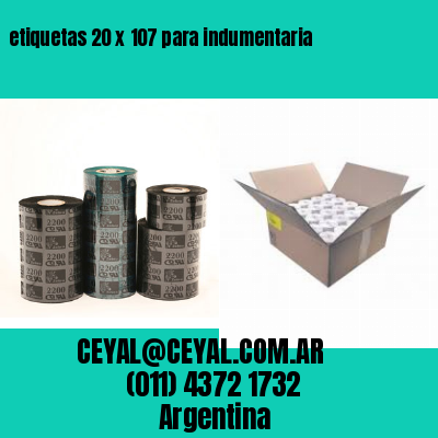 etiquetas 20 x 107 para indumentaria