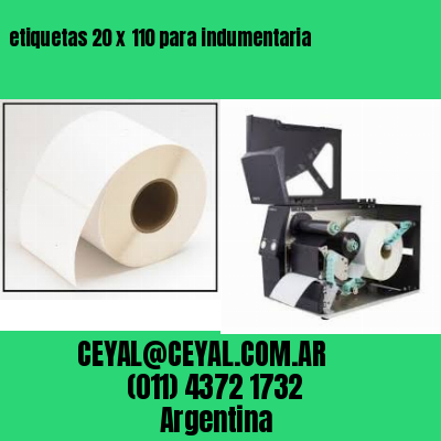 etiquetas 20 x 110 para indumentaria