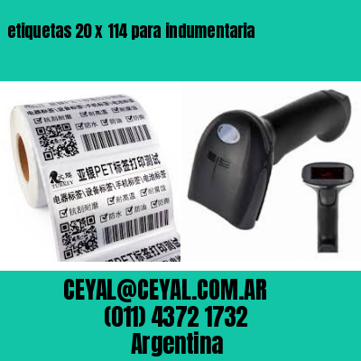 etiquetas 20 x 114 para indumentaria