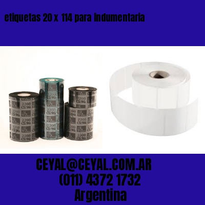 etiquetas 20 x 114 para indumentaria