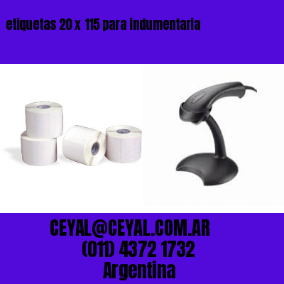etiquetas 20 x 115 para indumentaria