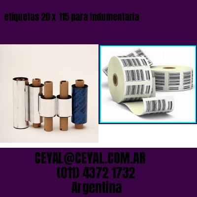 etiquetas 20 x 115 para indumentaria