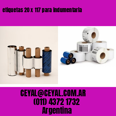 etiquetas 20 x 117 para indumentaria