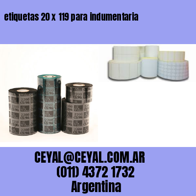 etiquetas 20 x 119 para indumentaria